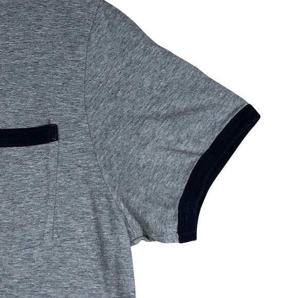 J. Crew Slub Cotton Ringer T-Shirt Blue/Grey Size XL Short Sleeve 100% Cotton - Picture 4 of 7